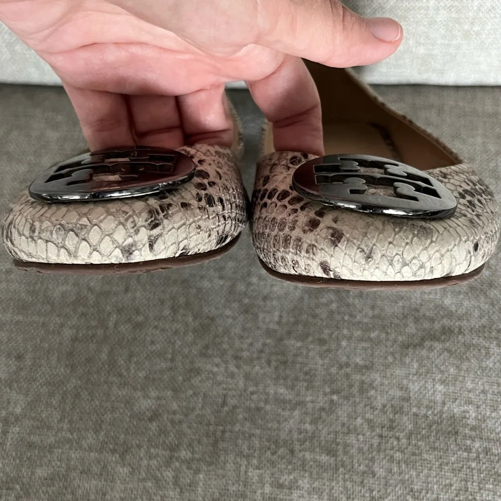 Tory Burch Miller Flats - Snake skin print , size 10. Gently worn. - Picture 4 of 6